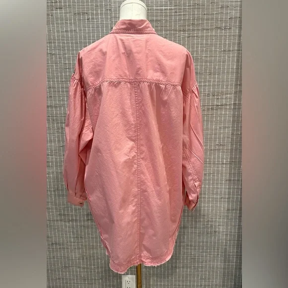 Free People We The Free Happy Hour Poplin Top Oversized Top - Picture 3 of 4